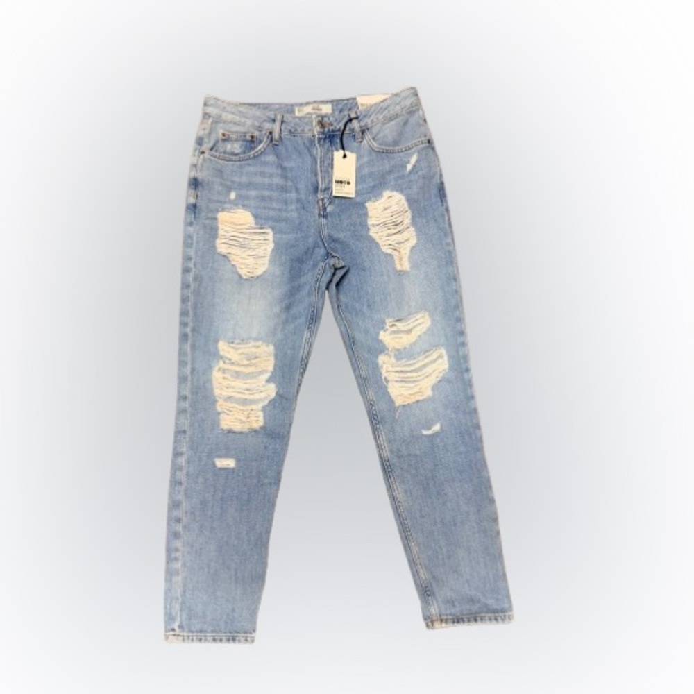 Topshop NWT MOTO Hayden Jeans Loose Boyfriend Fit Size 28 Waist Fits Like 32